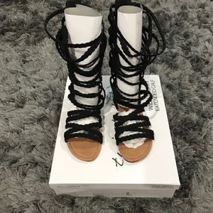 🔥New🔥 Plus Size Black Gladiator Sandals